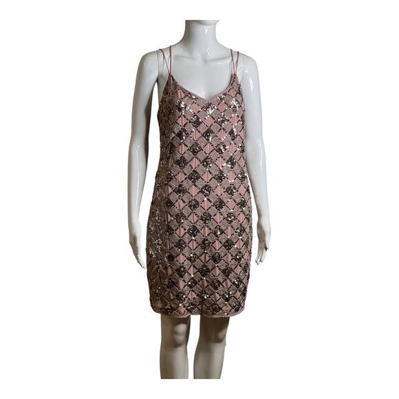 Endless Rose Dress Medium Sequin Sleeveless Pink Lilac Cocktail Party Prom - Picture 12 of 13